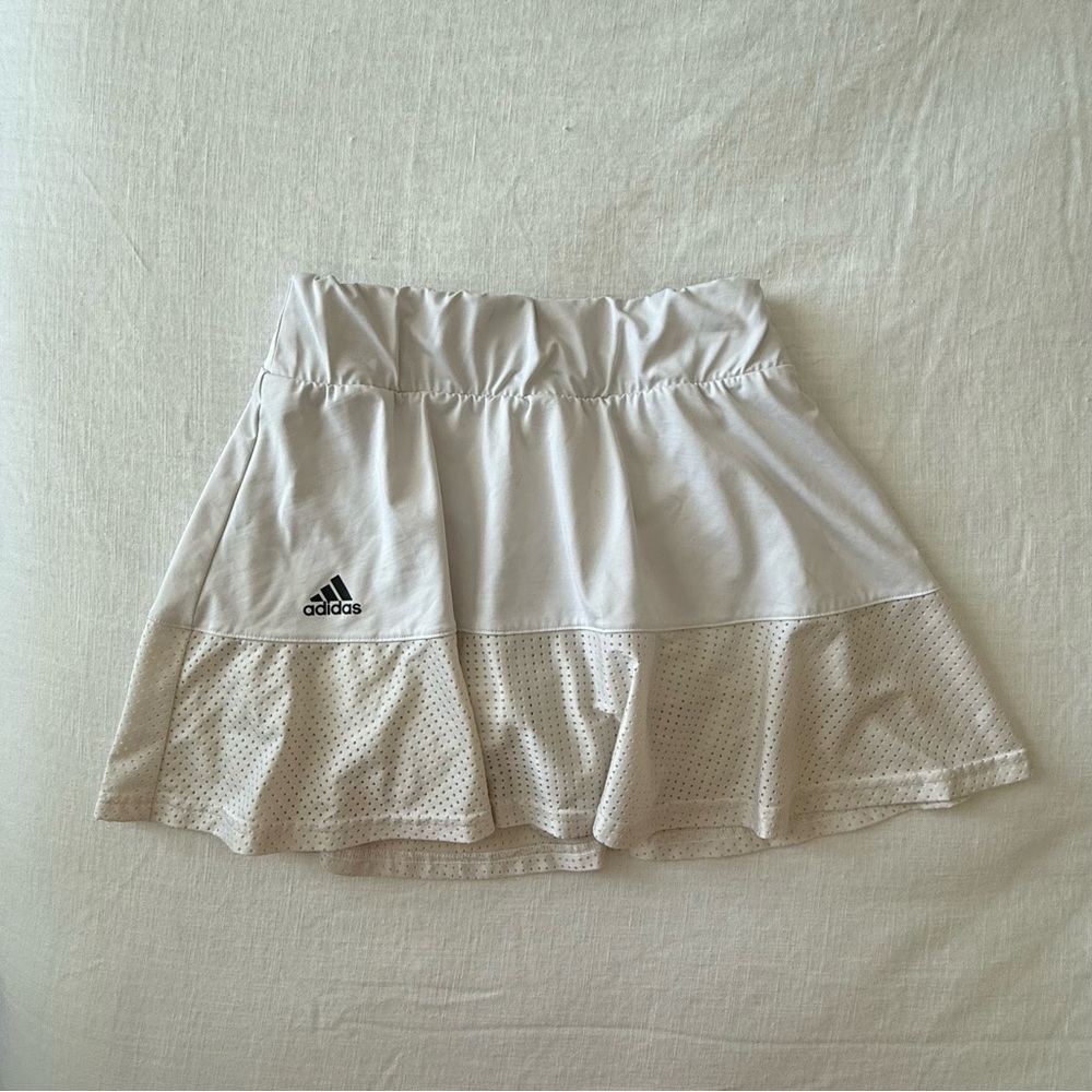 Adidas Aeroready White Mesh Tennis Skirt